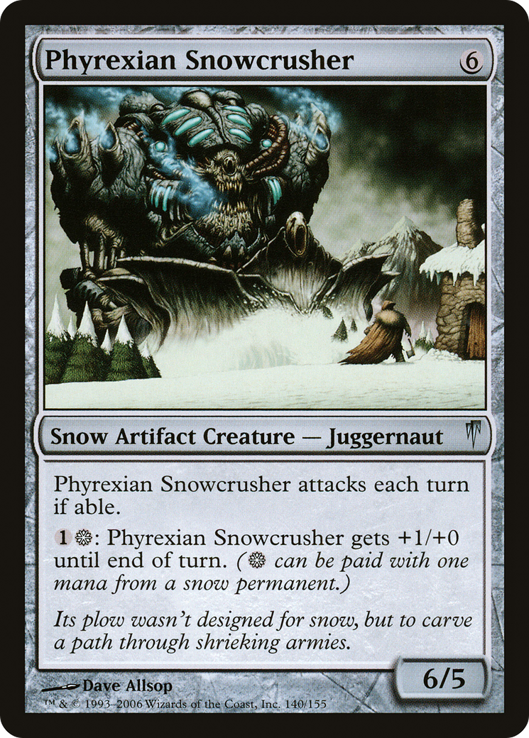 Image of Phyrexian Snowcrusher (CSP-140) - Coldsnap Foil