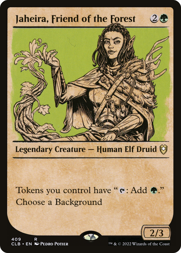 Image of Jaheira, Friend of the Forest (Showcase) (CLB-409) - Commander Legends: Battle for Baldur's Gate: (Showcase)