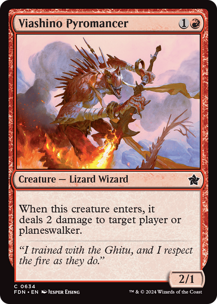 Image of Viashino Pyromancer (FDN-634) - Foundations