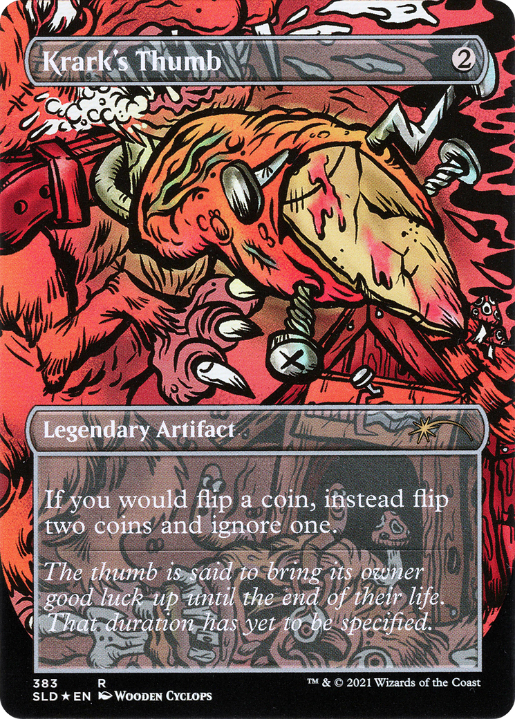 Image of Krark's Thumb (SLD-383) - Secret Lair Drop (Borderless) Foil