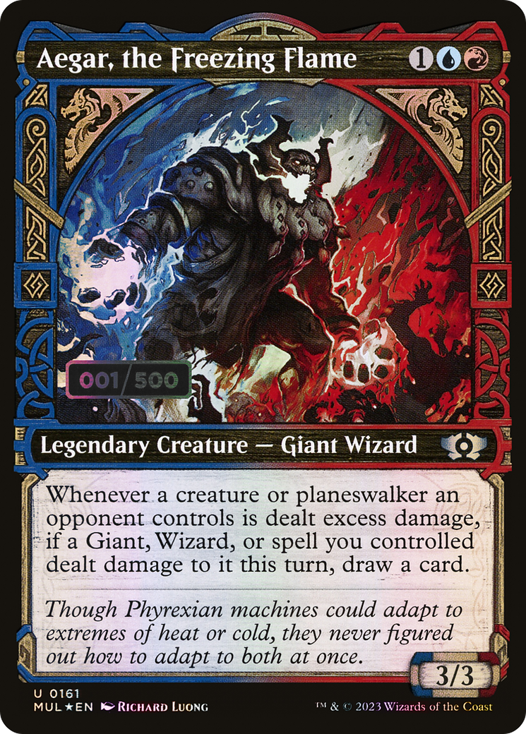 Image of Aegar, the Freezing Flame (Serial Numbered) (MUL-161) - Multiverse Legends: (Showcase) Foil