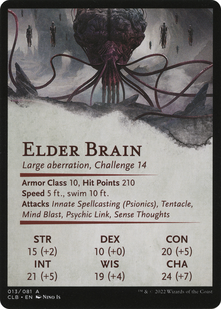 Image of Elder Brain // Elder Brain (ACLB-013) - Battle for Baldur's Gate Art Series (Borderless)