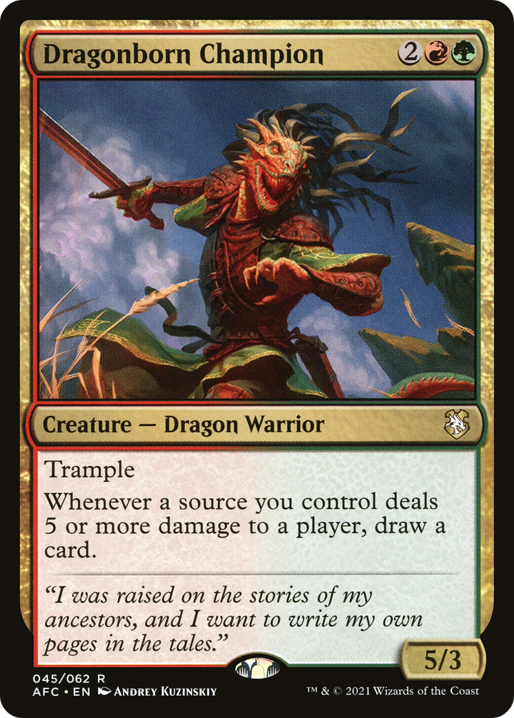 Image of Dragonborn Champion (AFC-045) - Forgotten Realms Commander