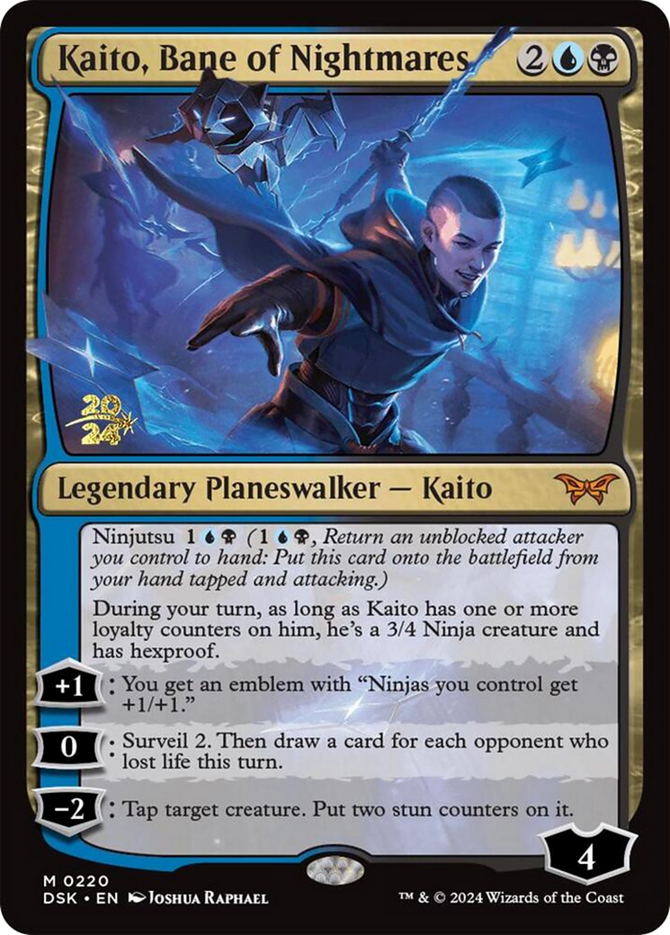 Image of Kaito, Bane of Nightmares (PRE-220) - Duskmourn: House of Horror Promos Foil