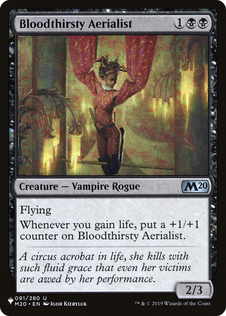 Image of Bloodthirsty Aerialist (LIST-M20-91) - The List