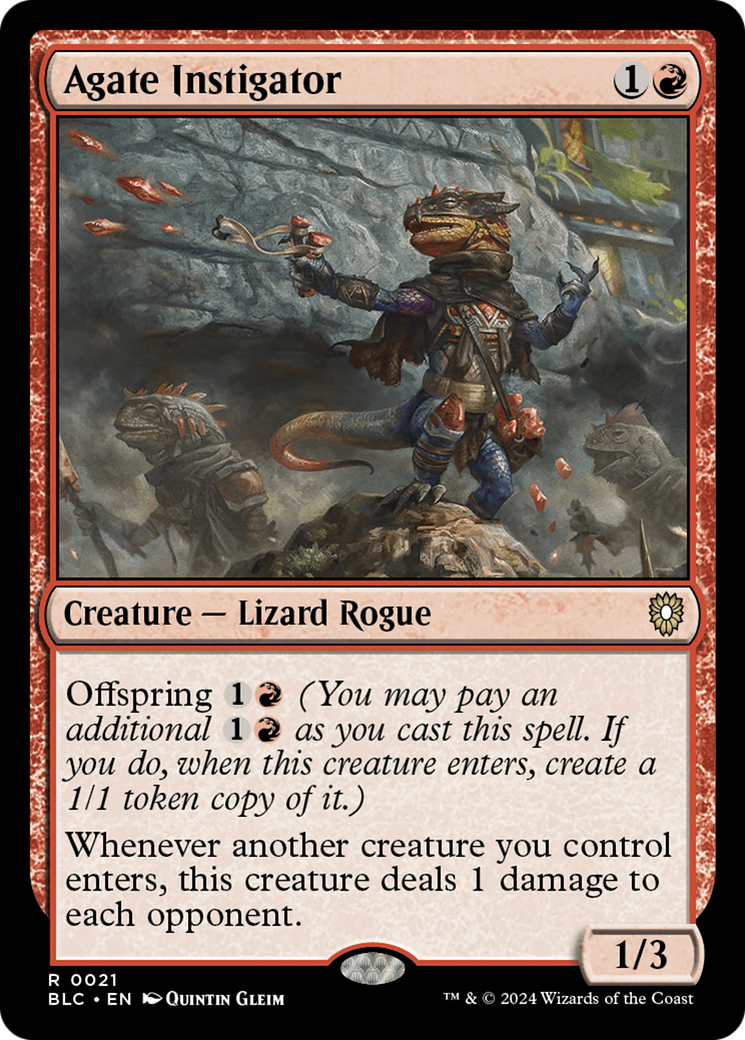 Image of Agate Instigator (BLC-021) - Bloomburrow Commander