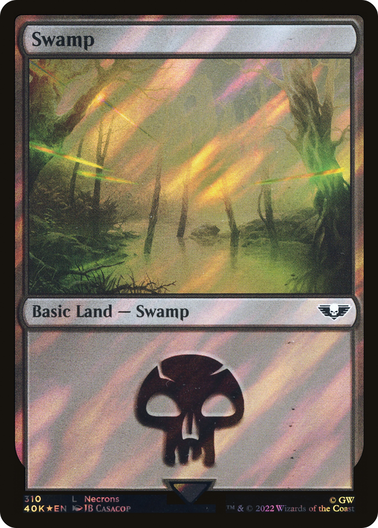 Image of Swamp (310) (Surge Foil) (40K-310) - Warhammer 40,000 Commander Foil