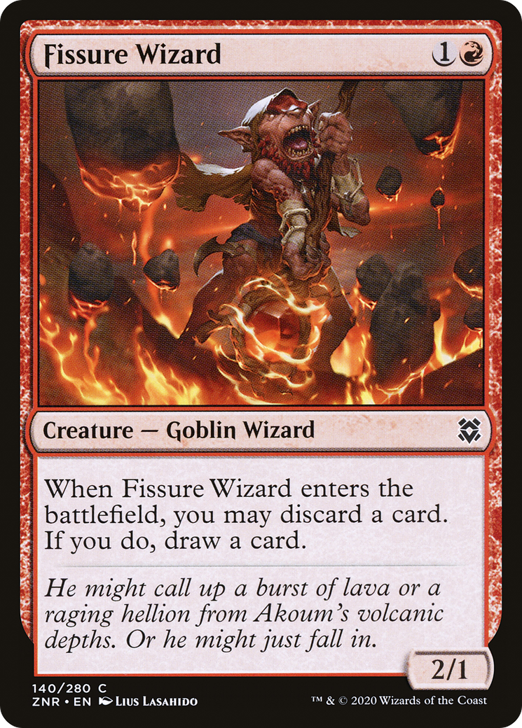 Image of Fissure Wizard (ZNR-140) - Zendikar Rising Foil
