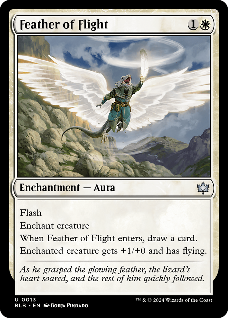 Image of Feather of Flight (BLB-013) - Bloomburrow Foil