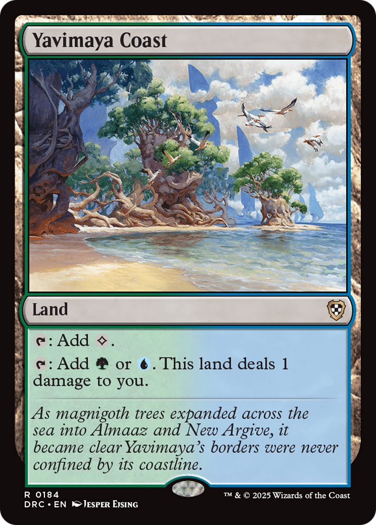 Image of Yavimaya Coast (DRC-184) - Commander: Aetherdrift
