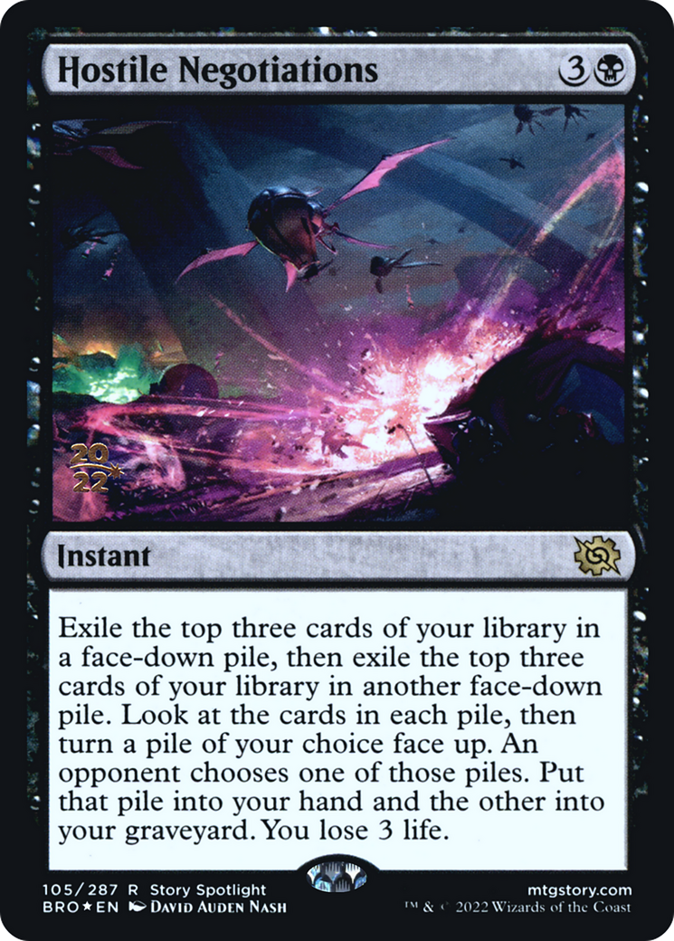 Image of Hostile Negotiations (PRE-105) - The Brothers' War Promos Foil