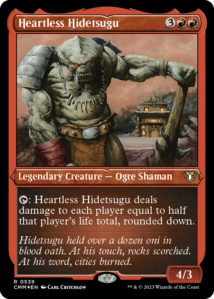 Image of Heartless Hidetsugu (CMM-539) - Commander Masters Etched Foil