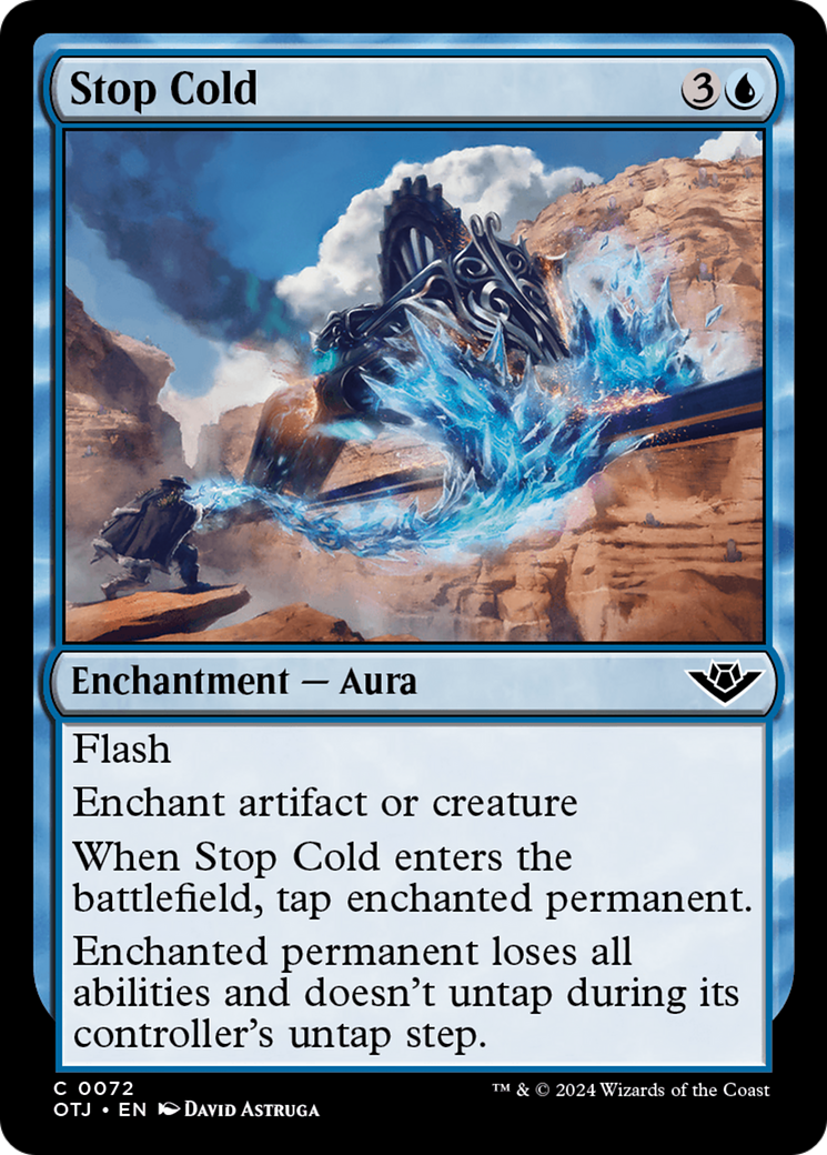 Image of Stop Cold (OTJ-072) - Outlaws of Thunder Junction Foil