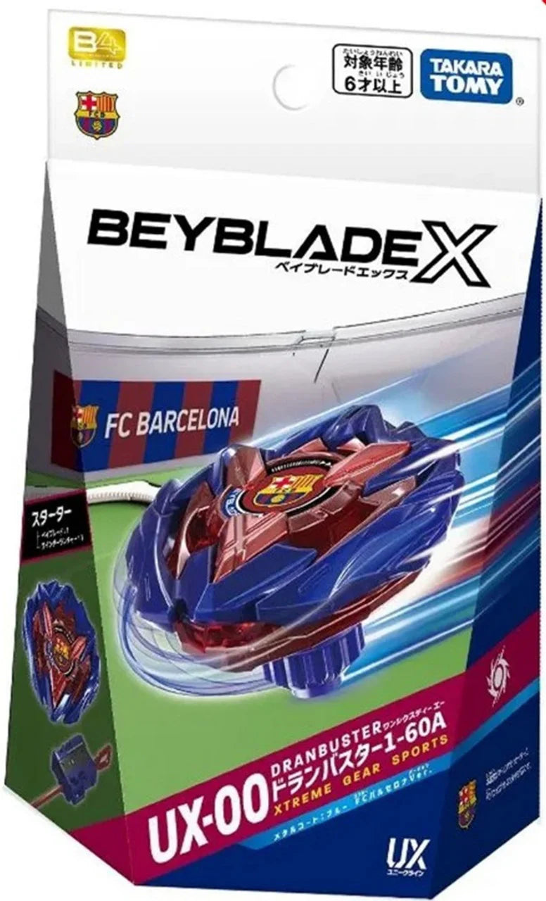 Image of Takara Tomy Beyblade X Starter Set - Limited Edition BXG-18 (UX-00) Dranbuster-1-60A (Metal Coat: Blue) FC Barcelona Version