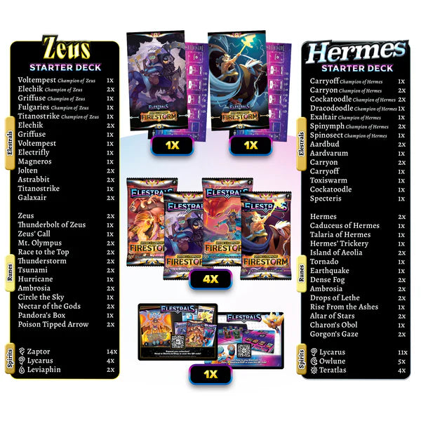 Hermes vs. Zeus Double Starter Deck Bundle with 4 Packs