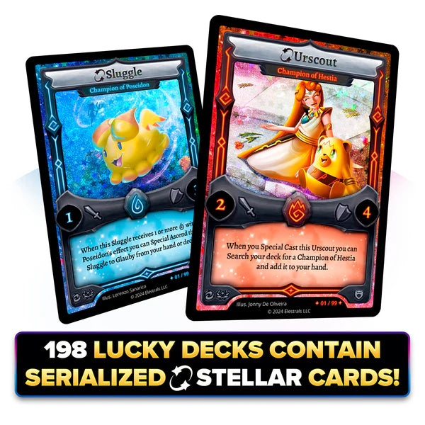 Hestia vs. Poseidon Double Starter Deck Bundle with 4 Packs