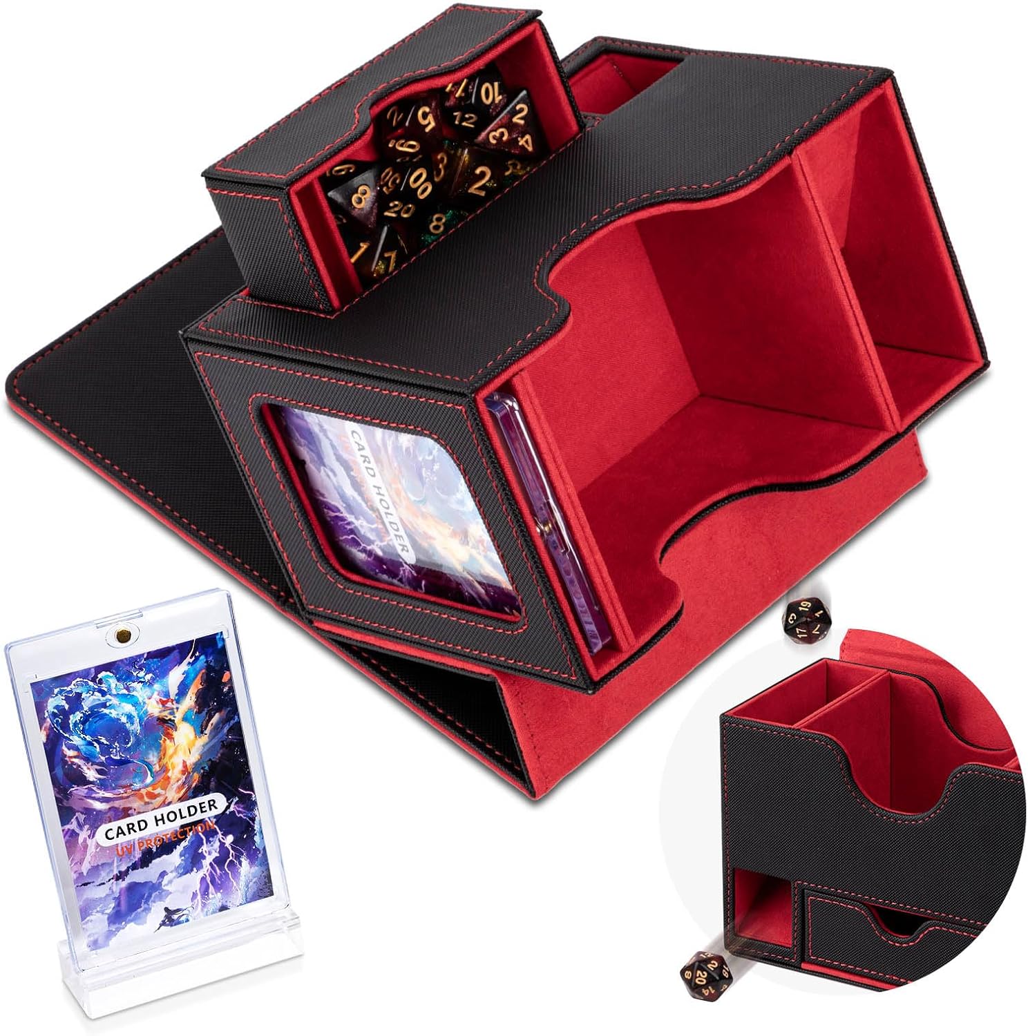 Image of Deck Box W/ Magnetic Card Holder and dice tray