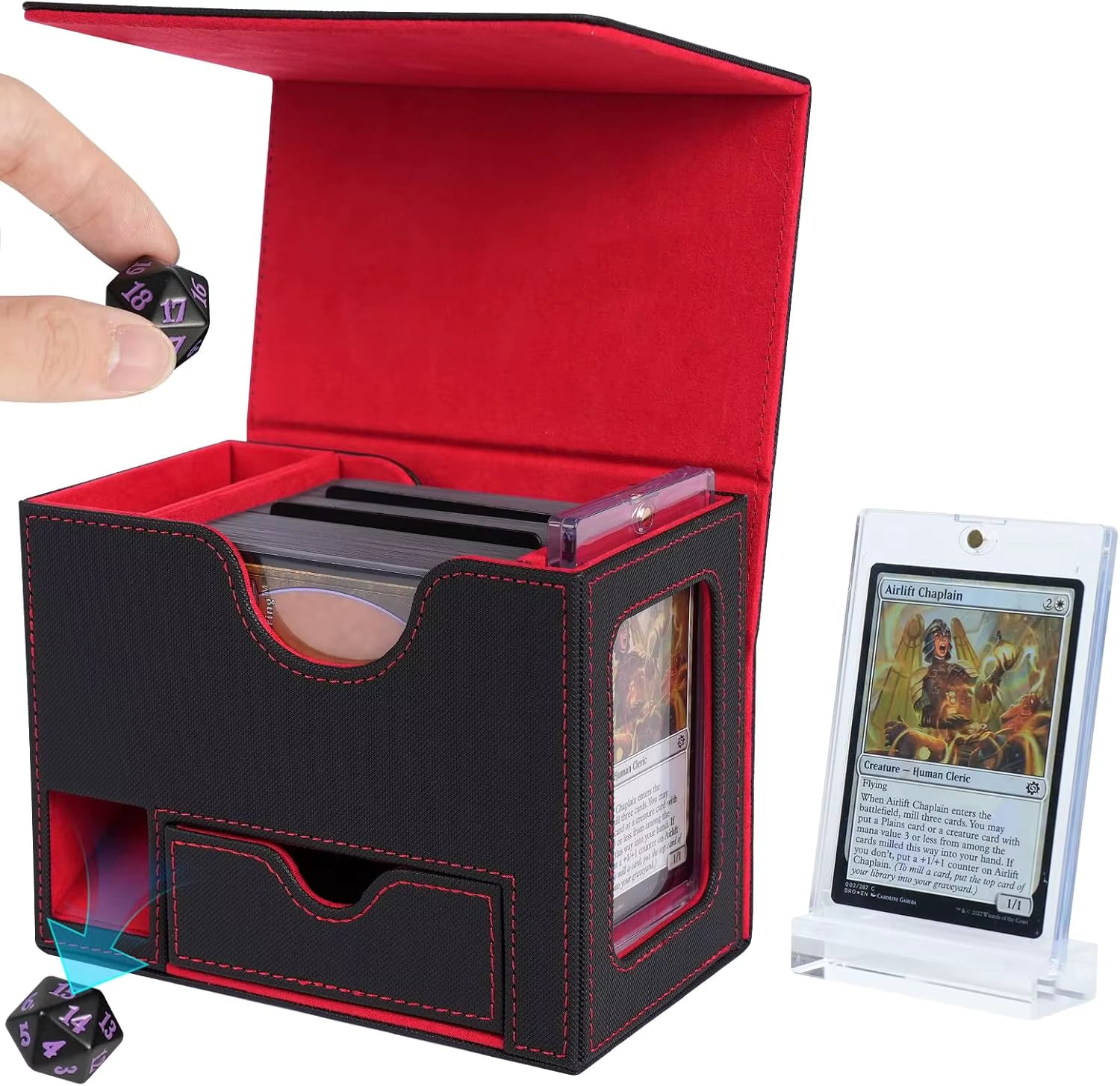 Image of Deck Box W/ Magnetic Card Holder and dice tray