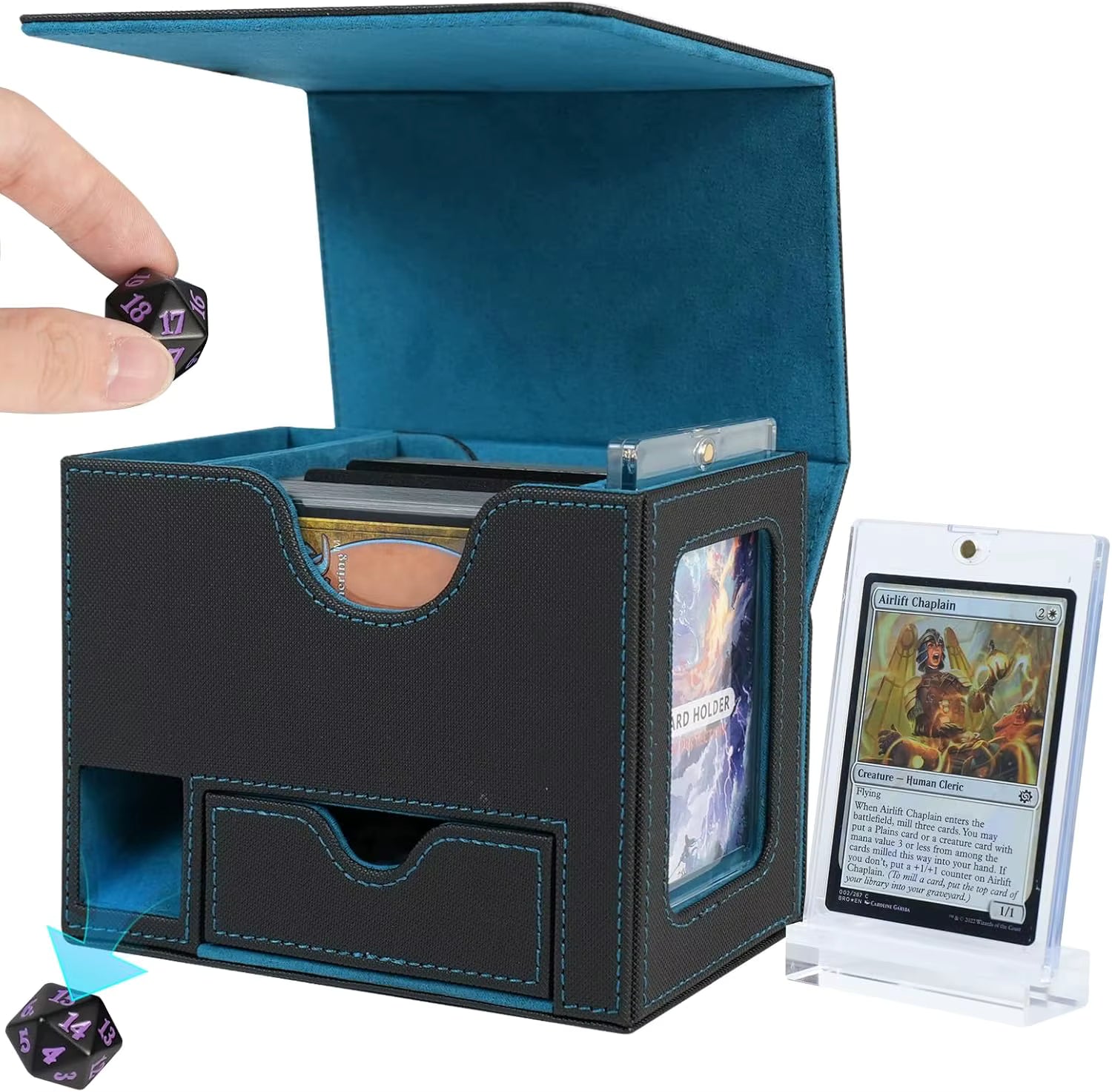 Image of Deck Box W/ Magnetic Card Holder and dice tray