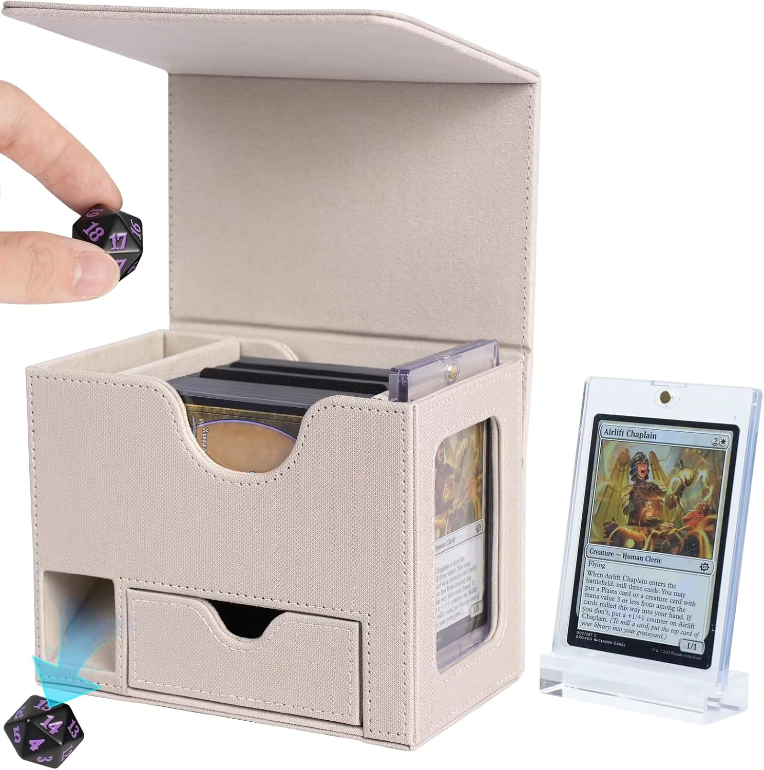 Image of Deck Box W/ Magnetic Card Holder and dice tray