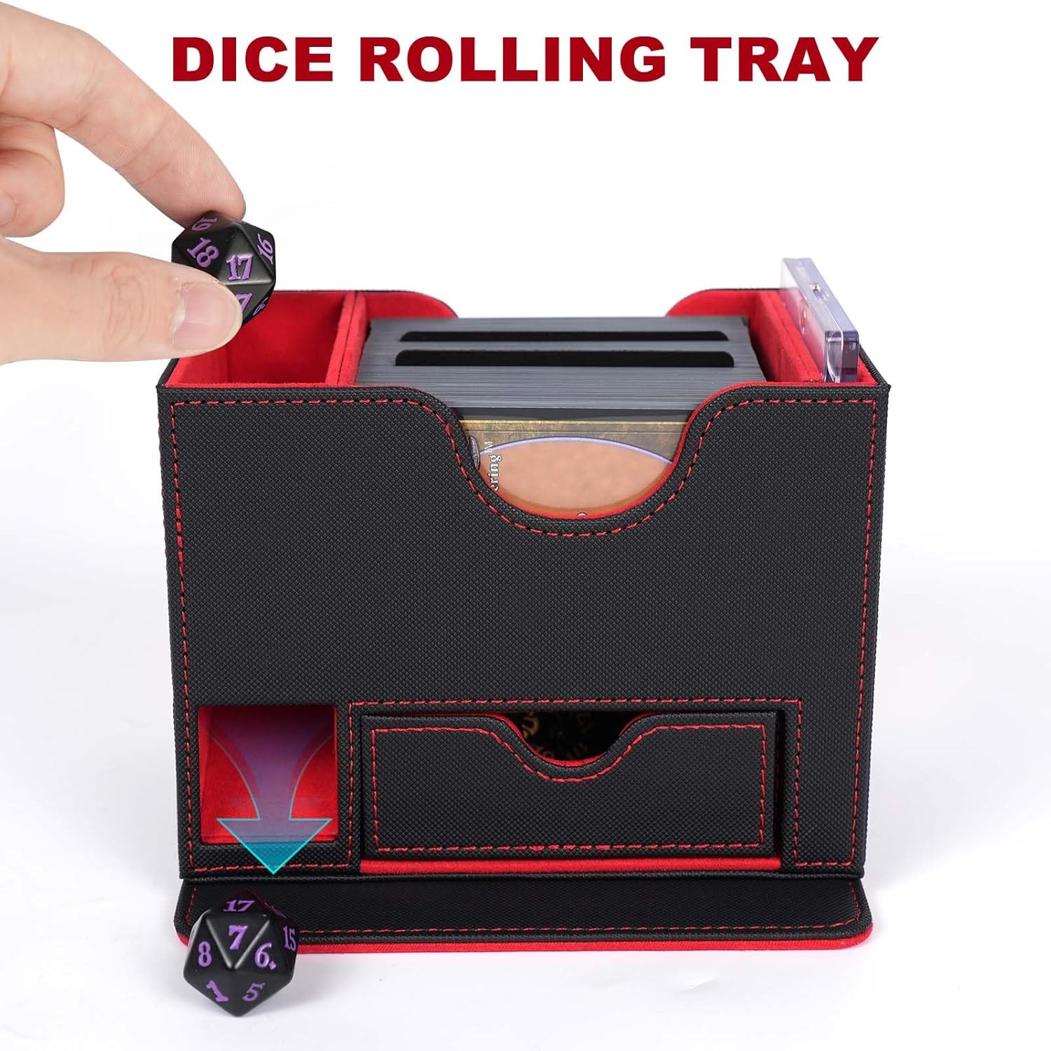 Image of Deck Box W/ Magnetic Card Holder and dice tray