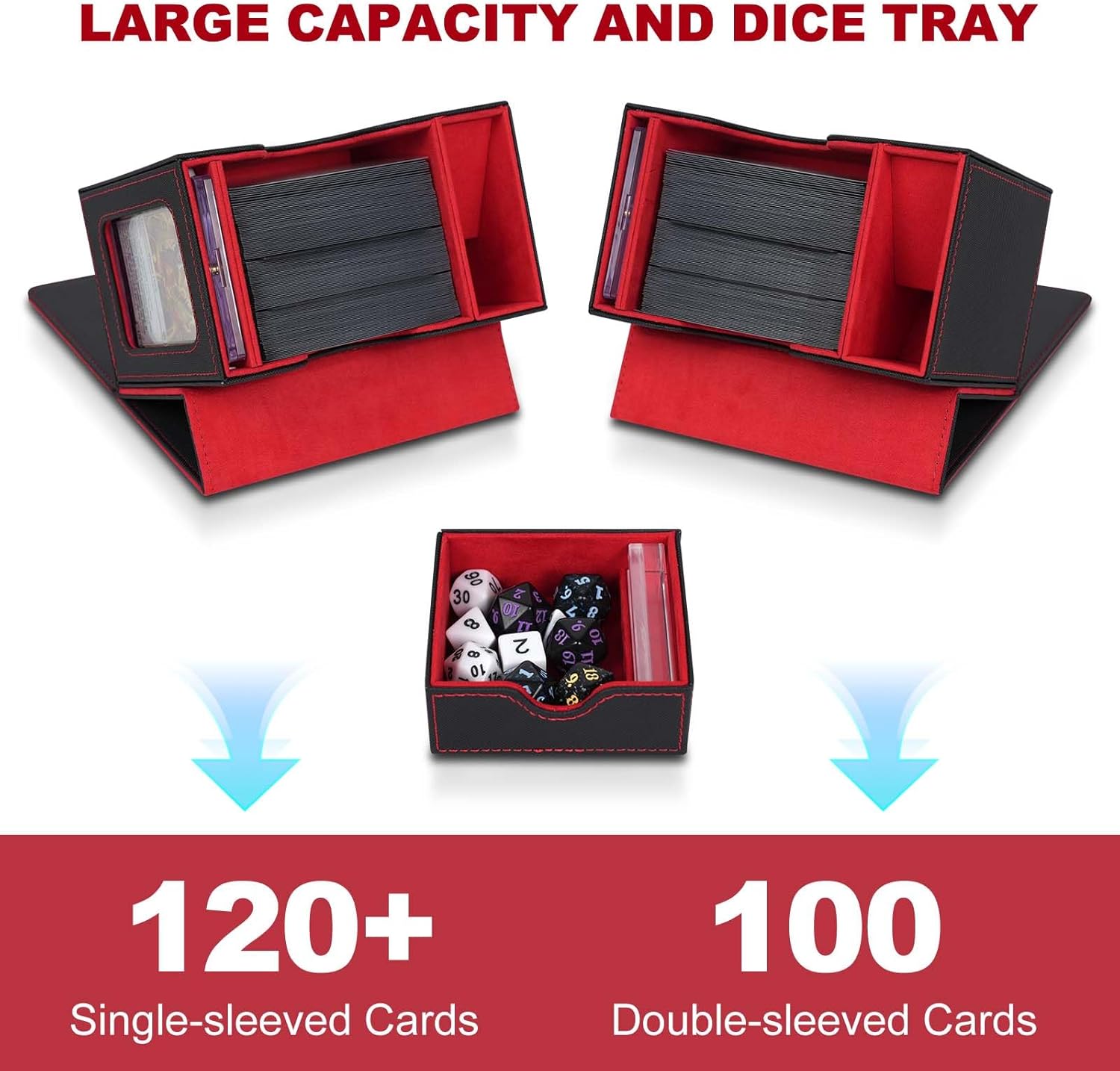 Image of Deck Box W/ Magnetic Card Holder and dice tray