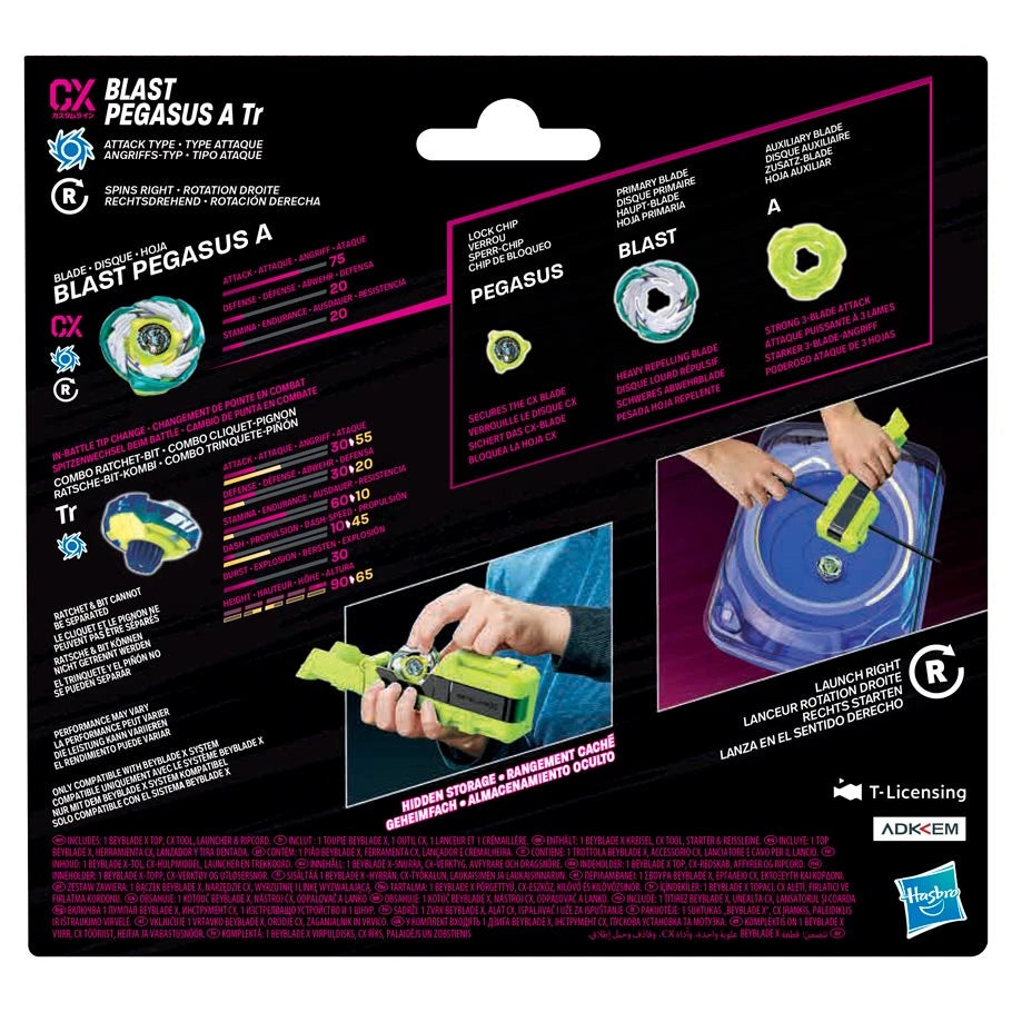 Image of Pre Order Beyblade: X: Clip & Rip Launcher: Blast Pegasus