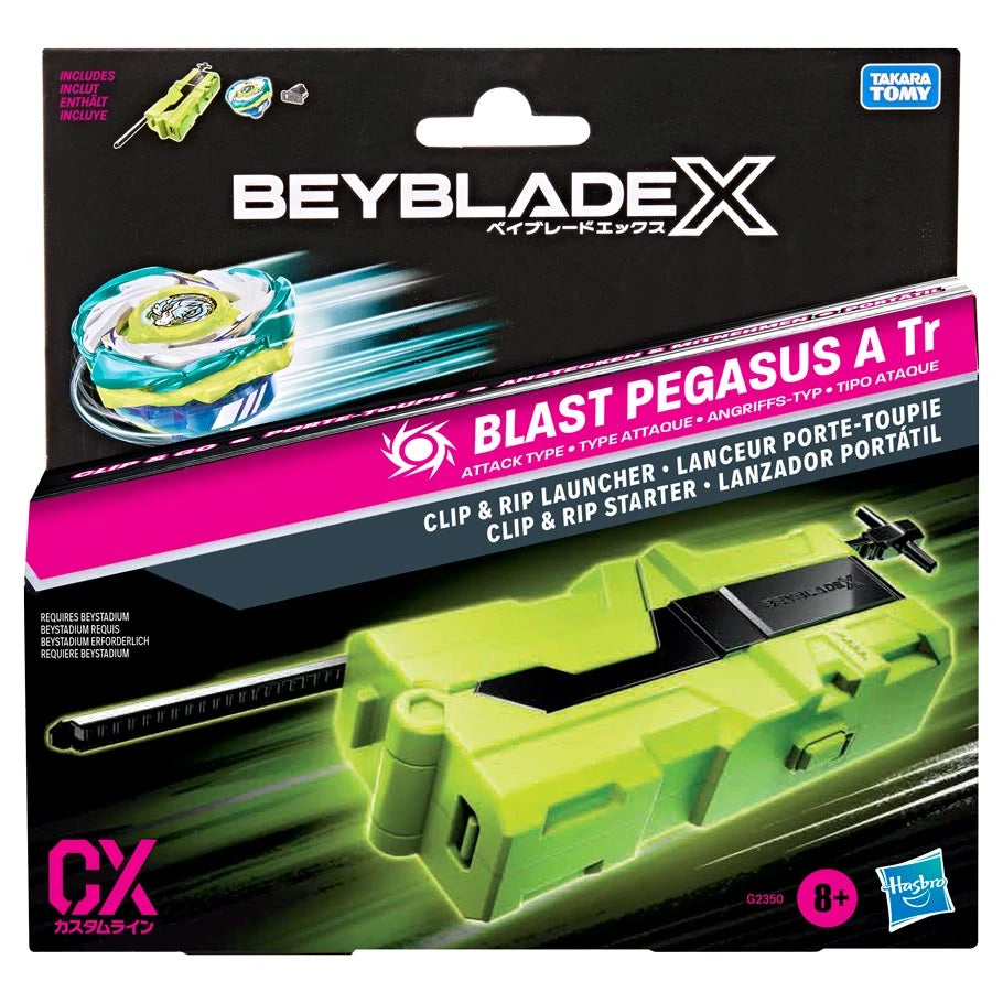 Image of Pre Order Beyblade: X: Clip & Rip Launcher: Blast Pegasus