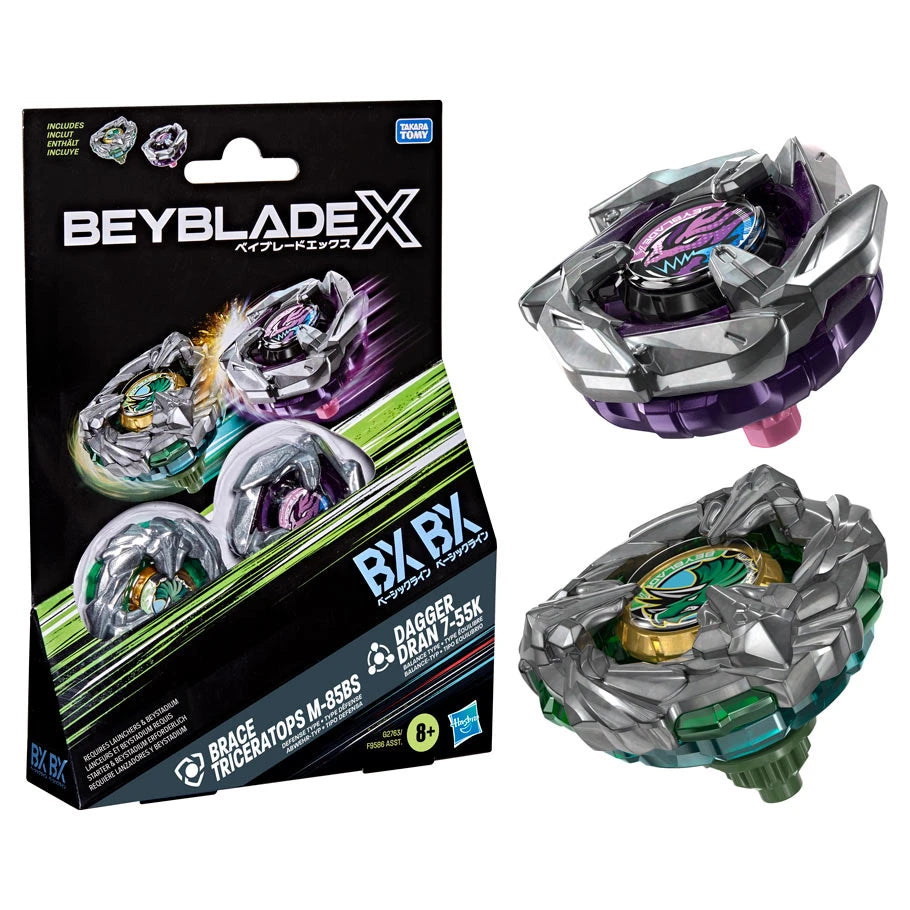 Image of Pre order Beyblade X Brace Triceratops M & Dagger Dran Dual Pack Set