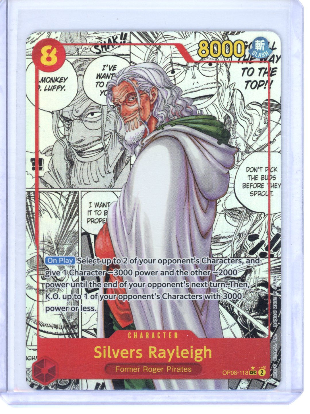 One Piece Silvers Rayleigh OP08-118 Manga