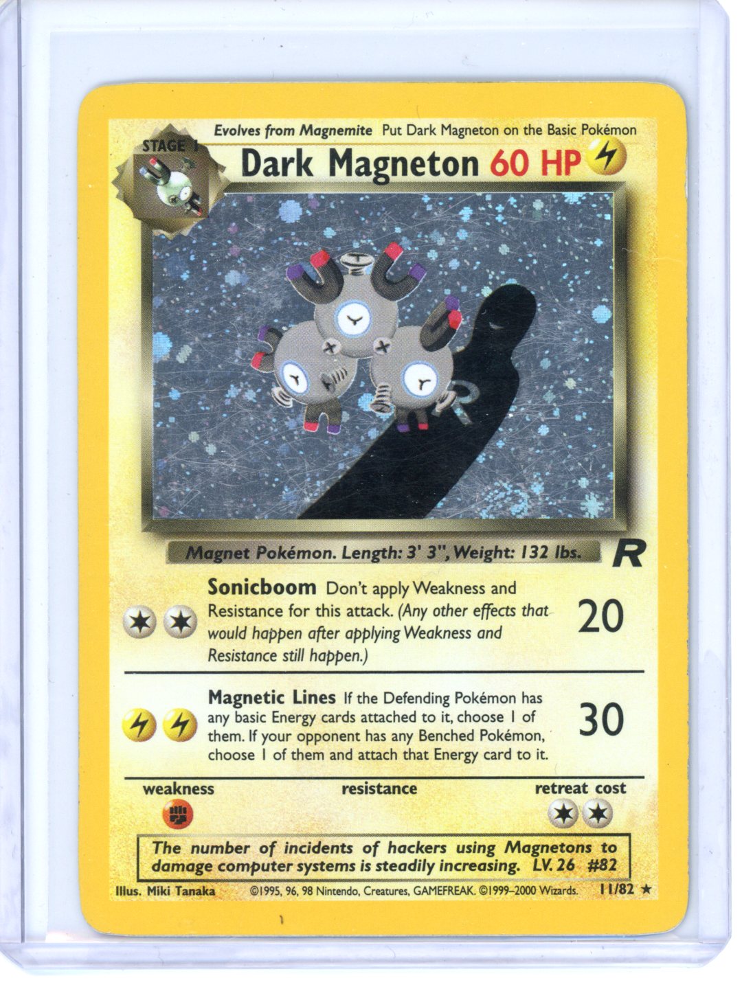 Pokemon Dark Magneton Team Rocket Holo #11/82 MP