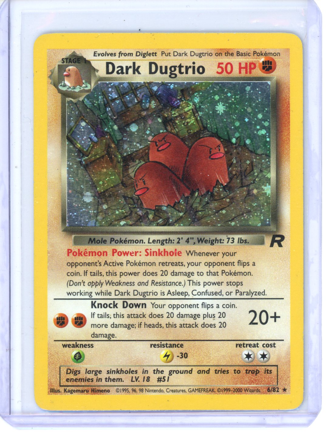 Pokemon Dark Dugtrio Team Rocket Holo #6/82 MP