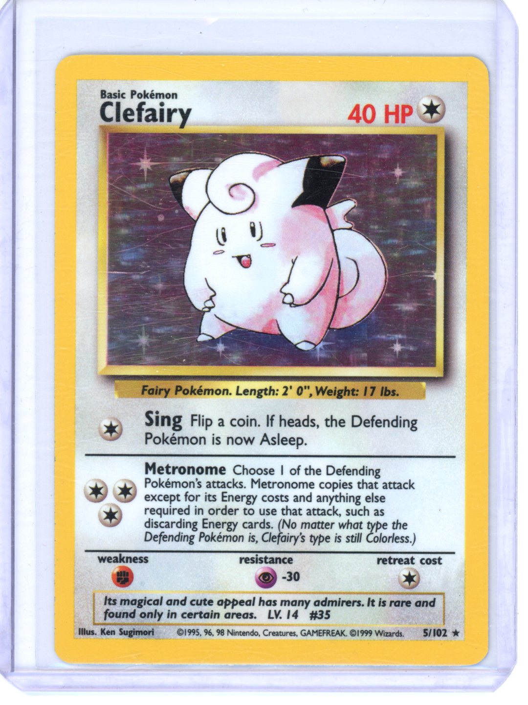 Pokemon Clefairy Base Set Holo #6/130 LP