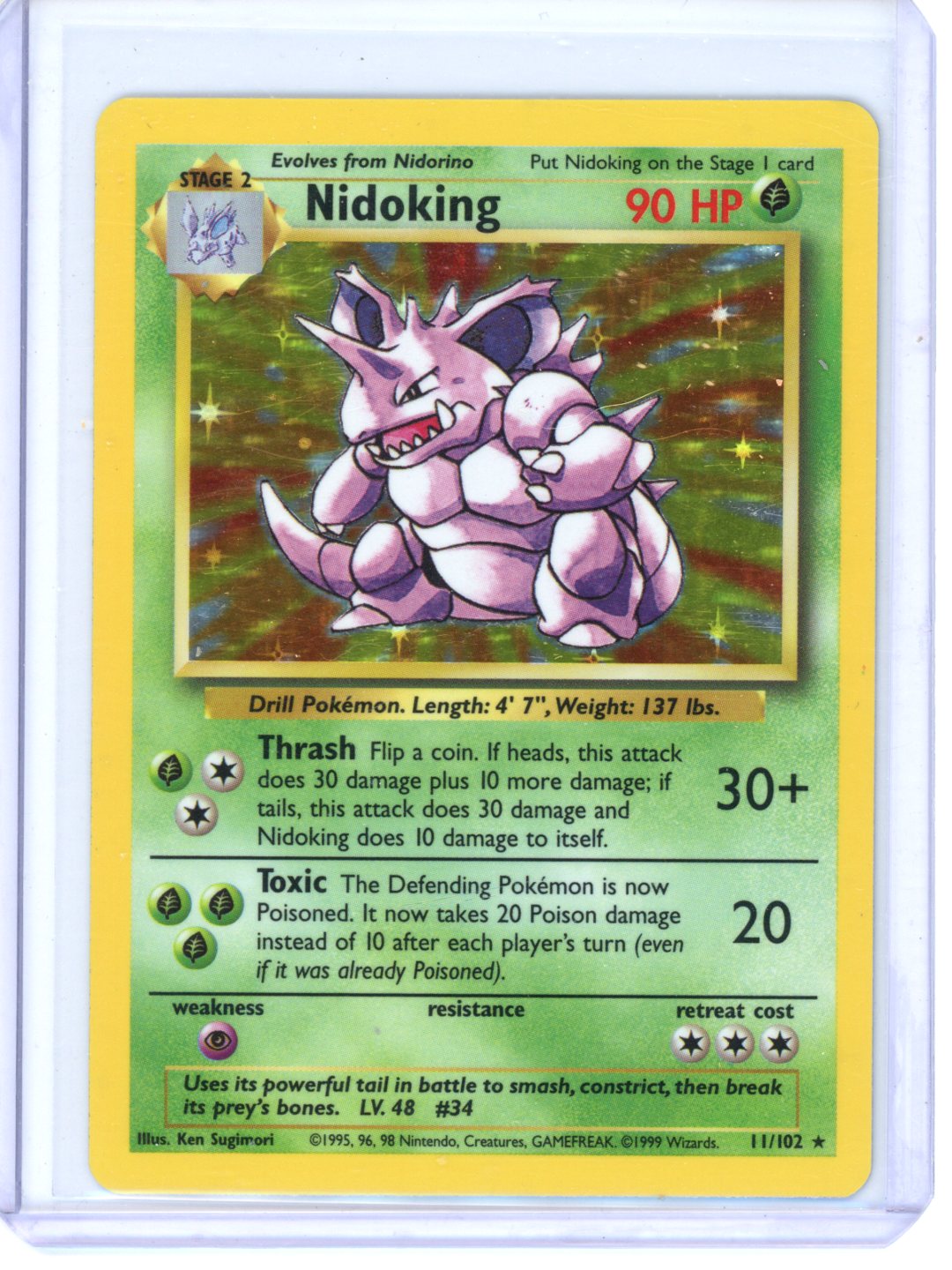 Unlimited Nidoking - Base Set - 11/102 - LP
