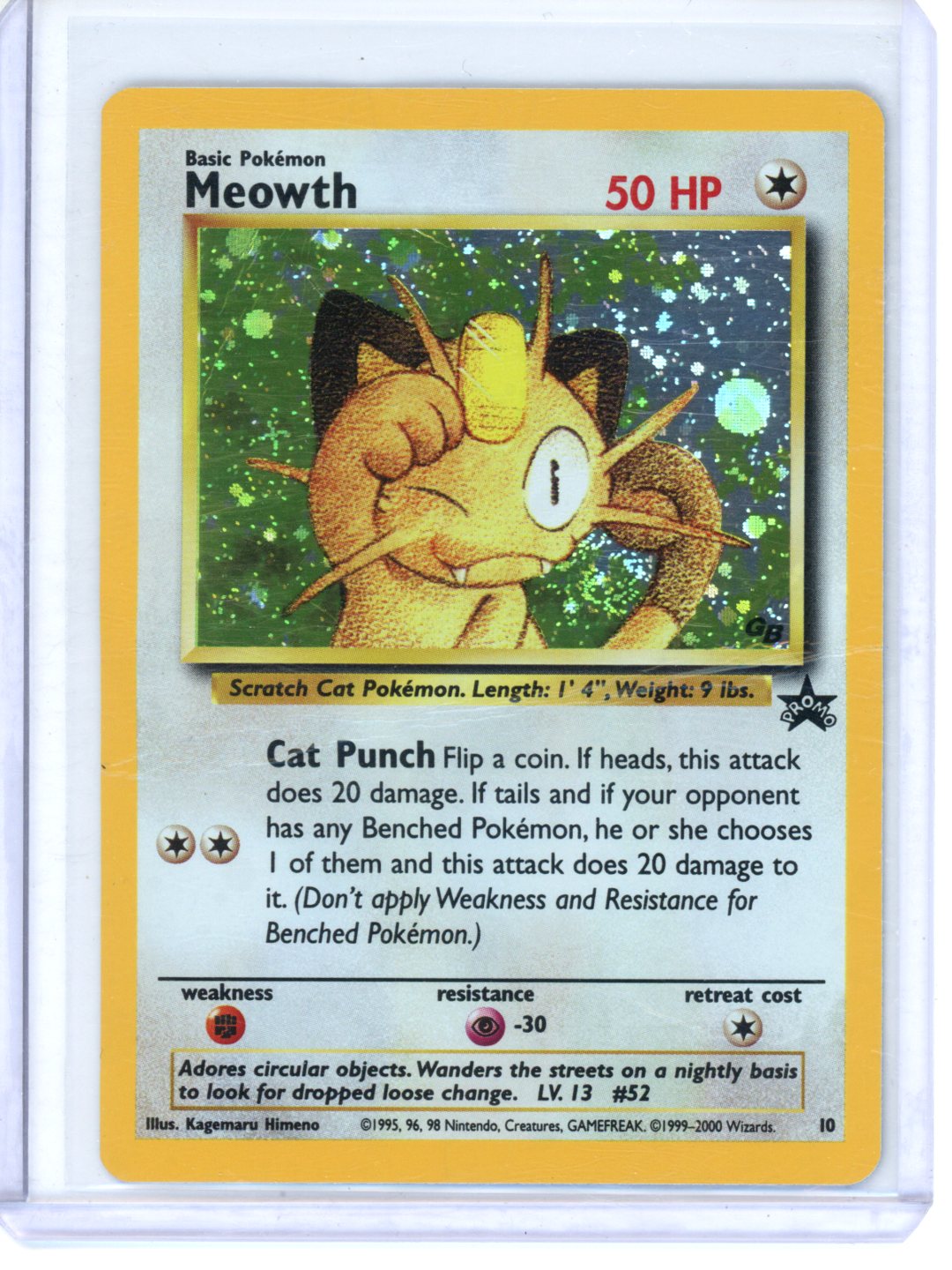 Pokemon Meowth WOTC Promo #10 DMG