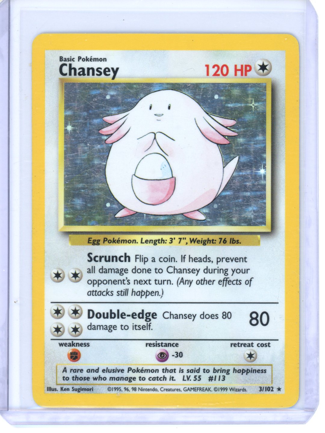Pokemon Chanset Base Set Holo #3/102 (3) LP