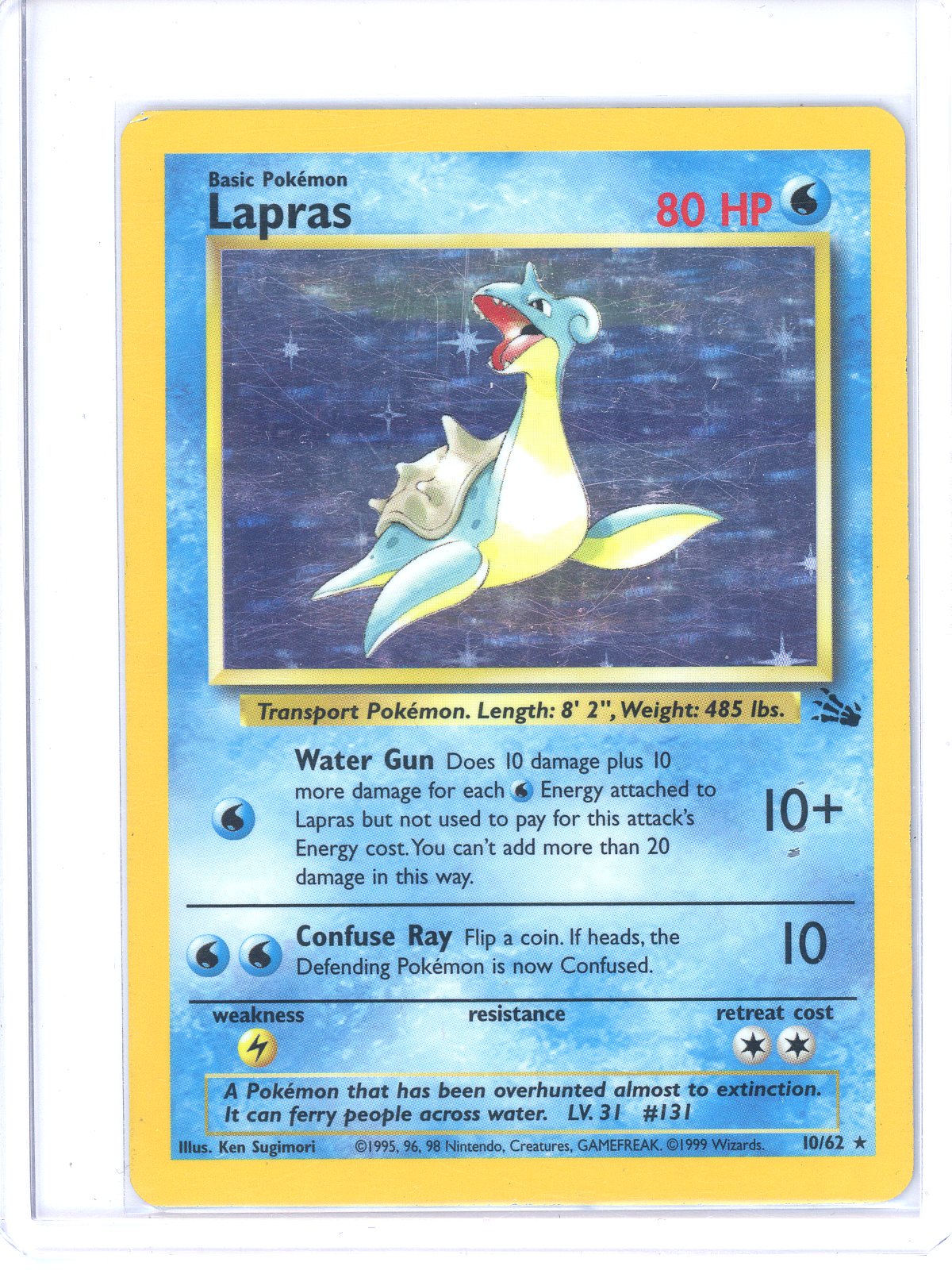 UNLIMITED HOLOFOIL - Lapras (10) - Fossil (FO) - HP