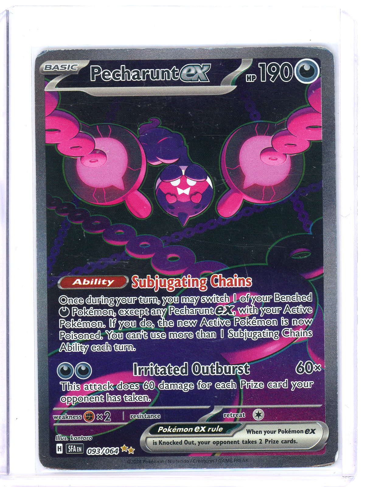 * Pecharunt ex - 093/064 - SV: Shrouded Fable (SFA) - DAMAGED