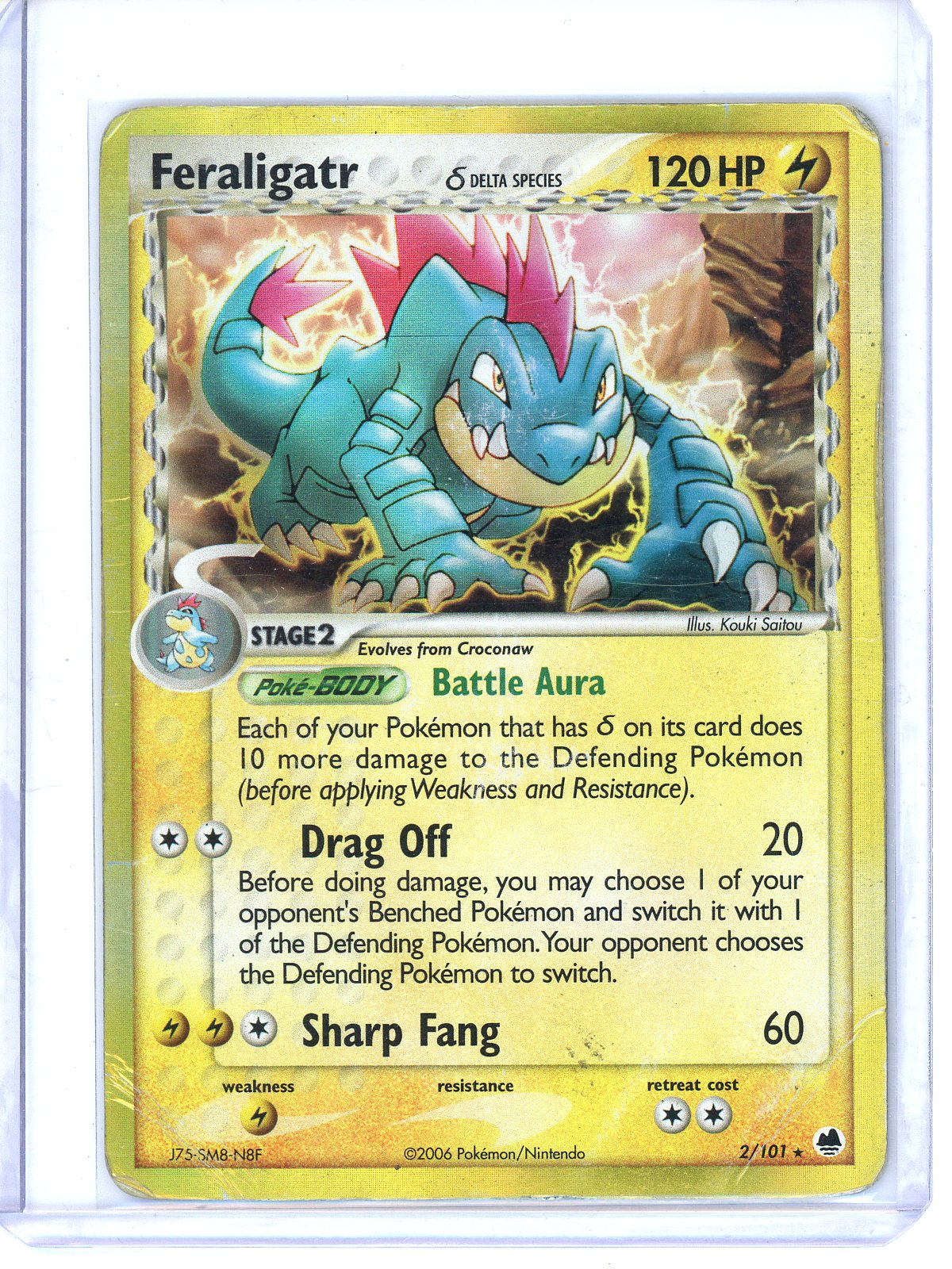 Damaged - Feraligatr (Delta Species) - Dragon Frontiers (DF)