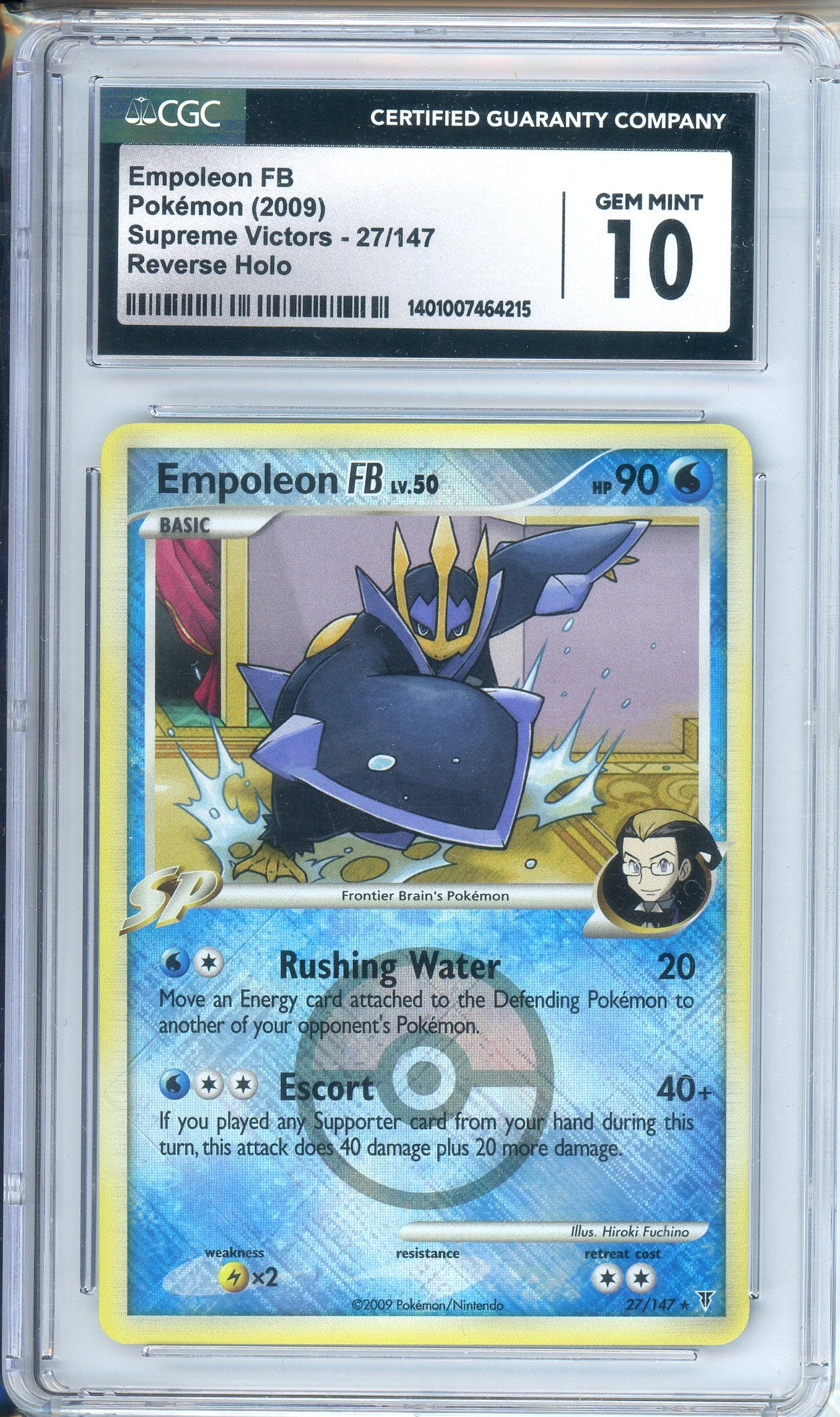 CGC Grade 10 - Empoleon FB - 27/147 - Reverse Holo