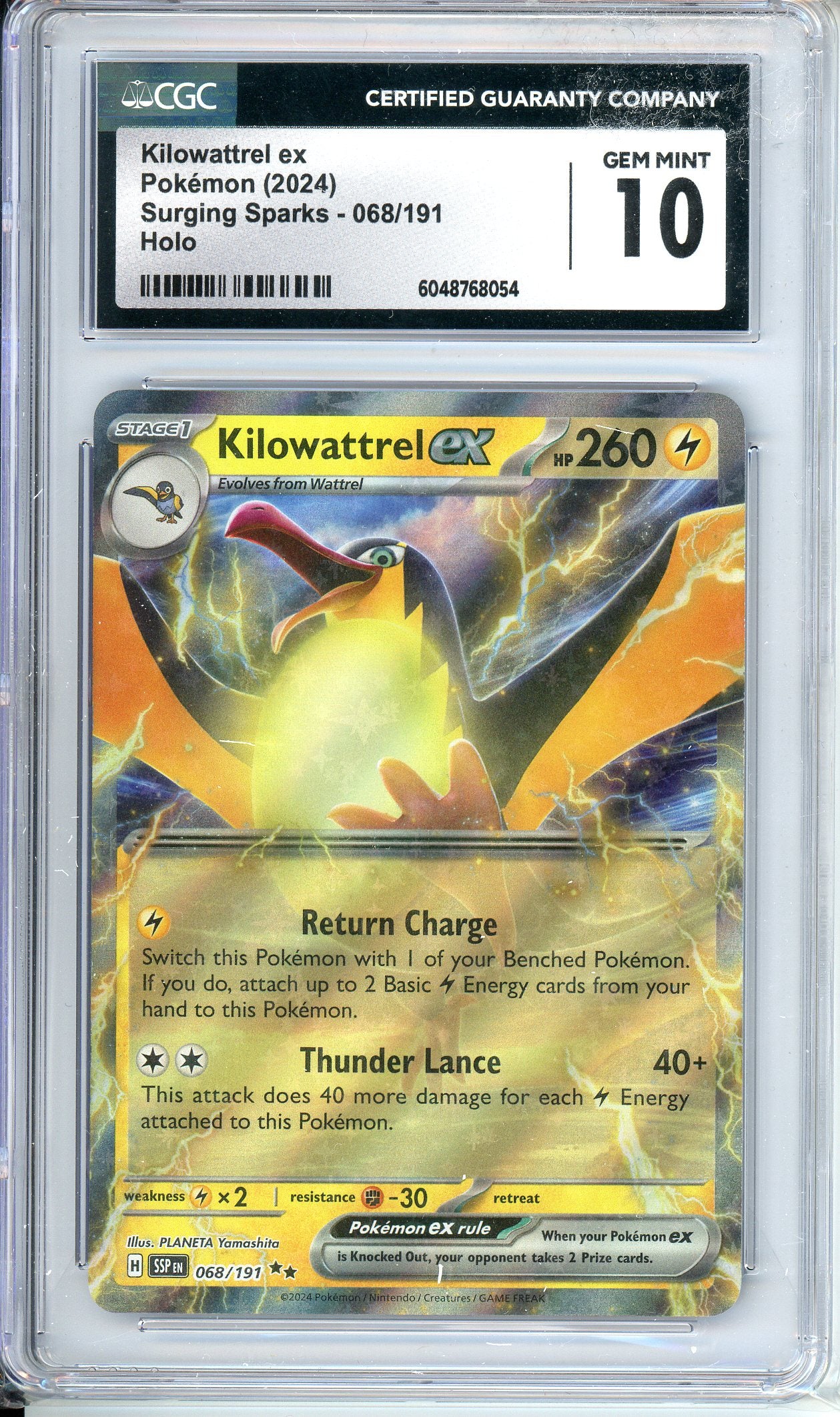 CGC Grade 10, Kilowattrel EX - 068/191