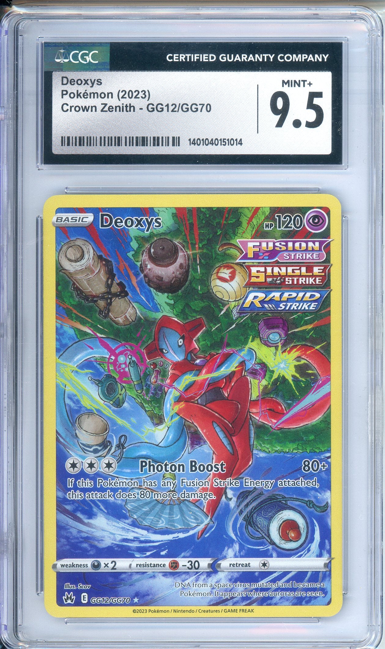 CGC Grade 9.5 - Deoxys - GG12/GG70