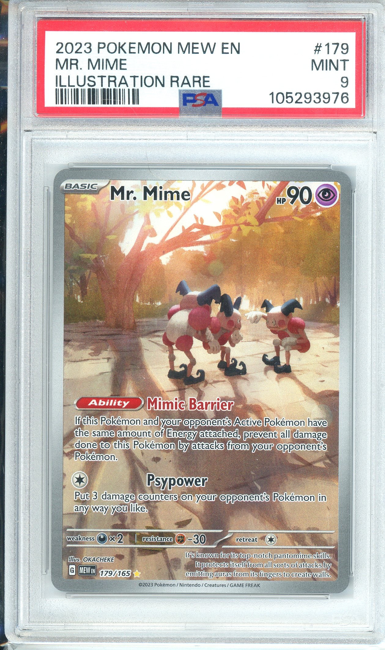 PSA Grade: 9 - Mr. Mime - 179/165