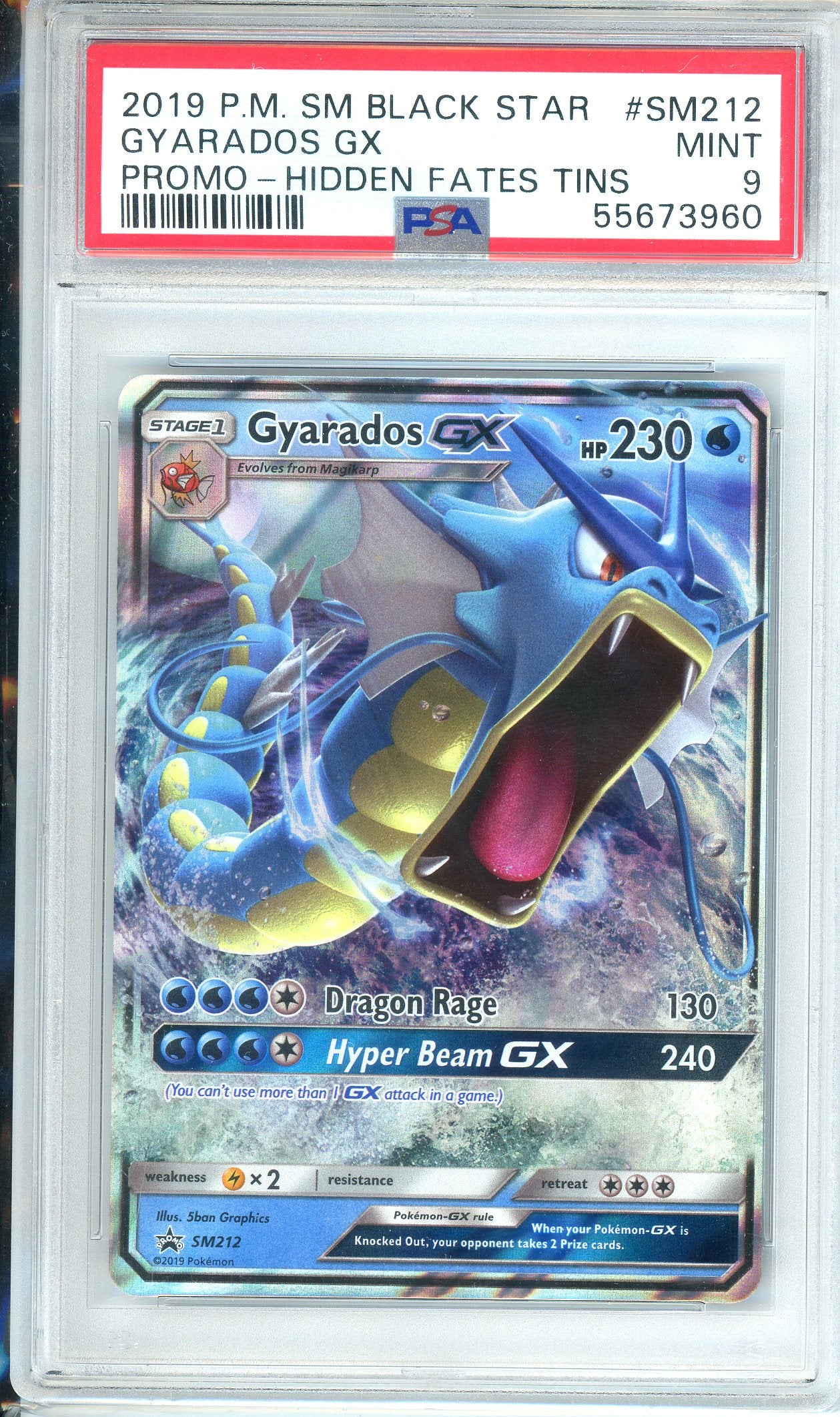 PSA Grade: 9 - Gyarados Gx (Promo - SM212)