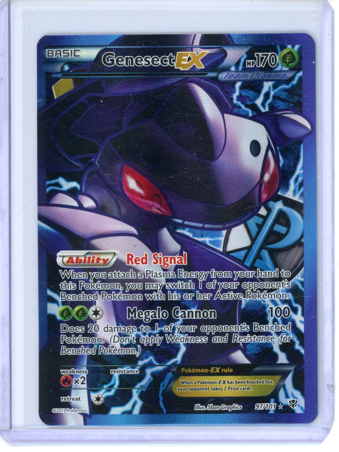 * Pokemon Genesect EX (Team Plasma) (97 Full Art) - Plasma Blast (PLB) LP/MP