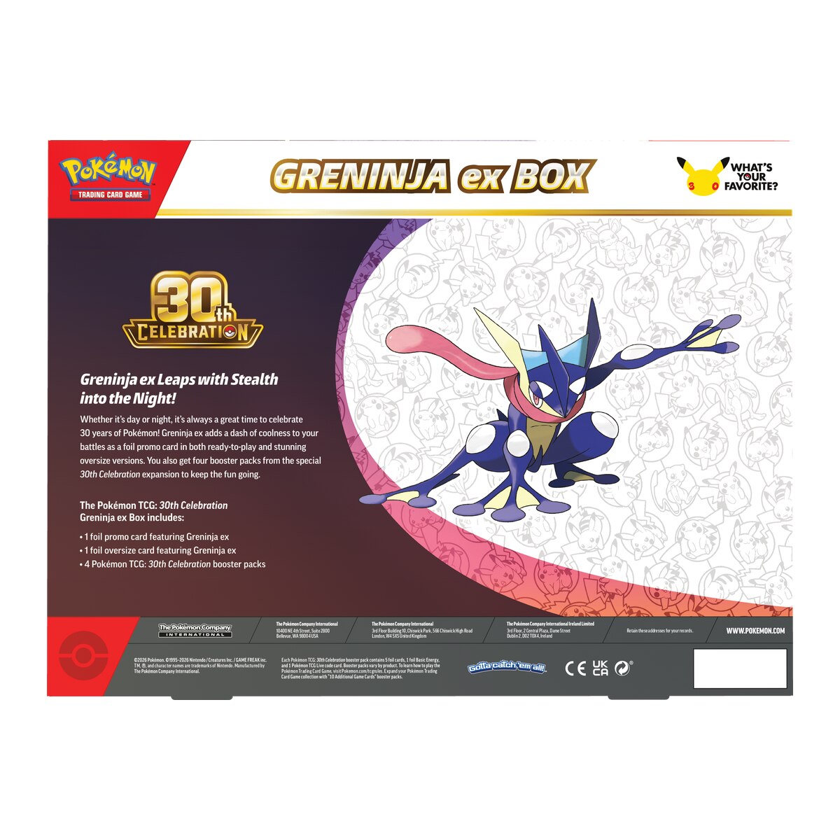 Image of Pokémon TCG: 30th Celebration -- Greninja ex
