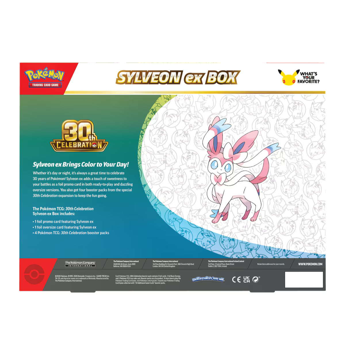 Image of Pokémon TCG: 30th Celebration -- Sylveon ex Box