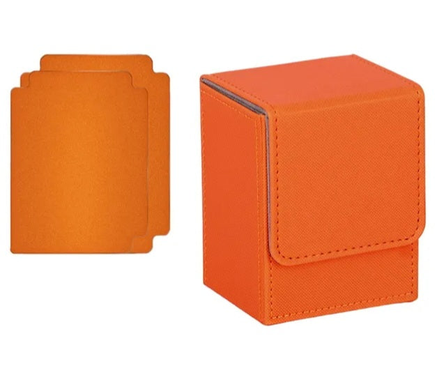 Orange Faux Leather Deck Box