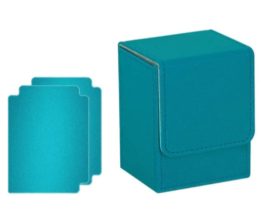 Turquoise Faux Leather Deck Box