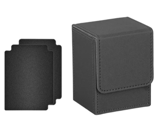 Black Faux Leather Deck Box